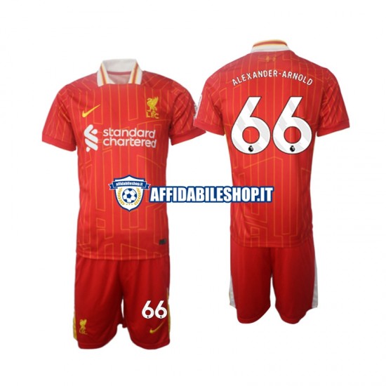 Maglia Liverpool Alexander-Arnold 66 2024-2025 Bambino 3-13 anni Manica Corta, Gara Home