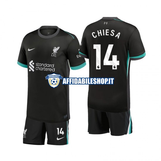 Maglia Liverpool Chiesa 14 2024-2025 Bambino 3-13 anni Manica Corta, Gara Away