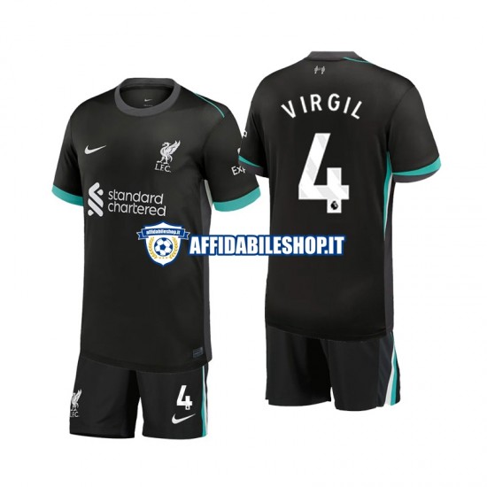 Maglia Liverpool Virgil 4 2024-2025 Bambino 3-13 anni Manica Corta, Gara Away