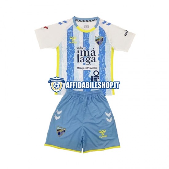 Maglia Málaga CF 2024-2025 Bambino 3-13 anni Manica Corta, Gara Home