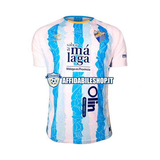 Maglia Málaga CF 2024-2025 Uomo Manica Corta, Gara Home