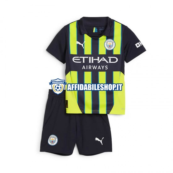 Maglia Manchester City 2024-2025 Bambino 3-13 anni Manica Corta, Gara Away