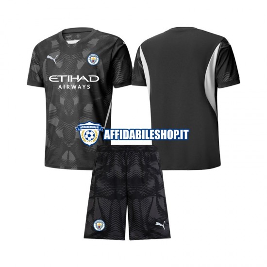 Maglia Manchester City Portiere 2024-2025 Bambino 3-13 anni Manica Corta, Gara Quarto