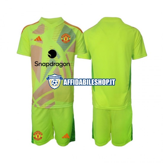 Maglia Manchester United Portiere 2024-2025 Bambino 3-13 anni Manica Corta, Gara Away