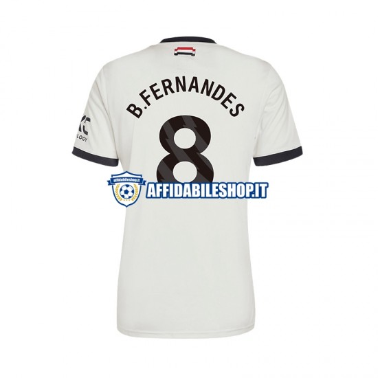 Maglia Manchester United Bruno Fernandes 8 2024-2025 Uomo Manica Corta, Gara Terza