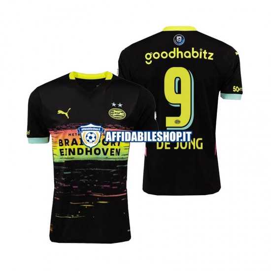 Maglia PSV Eindhoven DE JONG 9 2024-2025 Uomo Manica Corta, Gara Away