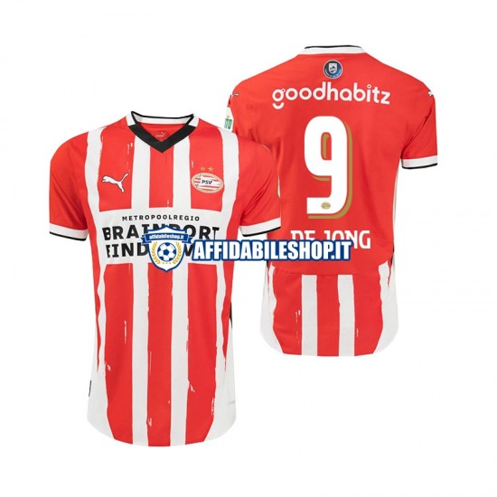 Maglia PSV Eindhoven DE JONG 9 2024-2025 Uomo Manica Corta, Gara Home