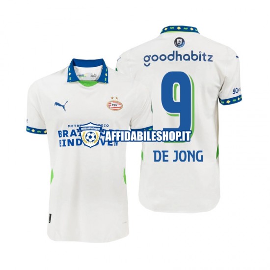 Maglia PSV Eindhoven DE JONG 9 2024-2025 Uomo Manica Corta, Gara Terza