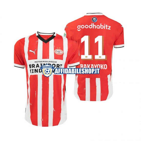 Maglia PSV Eindhoven Johan Bakayoko 11 2024-2025 Uomo Manica Corta, Gara Home