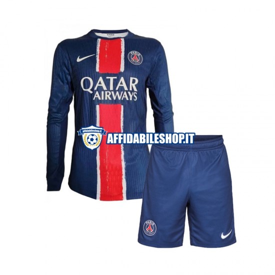 Maglia Paris Saint-Germain 2024-2025 Bambino 3-13 anni Manica Lunga, Gara Home