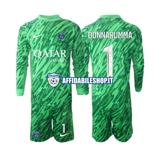 Maglia Paris Saint-Germain Portiere Gianluigi Donnarumma 1 2024-2025 Bambino 3-13 anni Manica Lunga, Gara Away