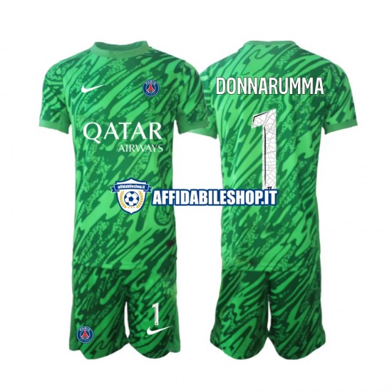 Maglia Paris Saint-Germain Portiere Gianluigi Donnarumma 1 2024-2025 Bambino 3-13 anni Manica Corta, Gara Away