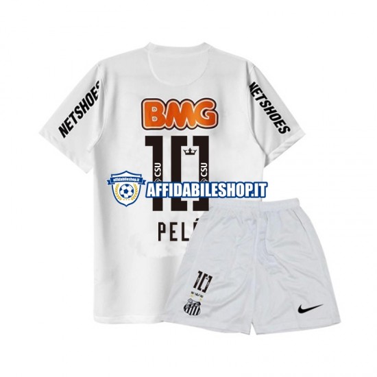 Maglia Santos PELE 10 Retro 2011-2012 Bambino 3-13 anni Manica Corta, Gara Home