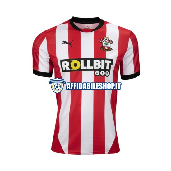 Maglia Southampton 2024-2025 Uomo Manica Corta, Gara Home