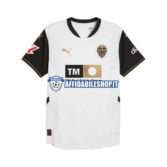 Maglia Valencia CF 2024-2025 Uomo Manica Corta, Gara Home